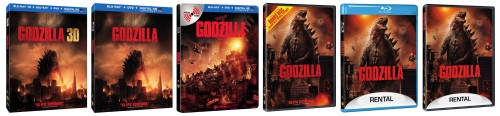 The many editions of 'Godzilla' (2014) on Blu-Ray and DVD. (Image courtesy of www.SciFiJapan.com).