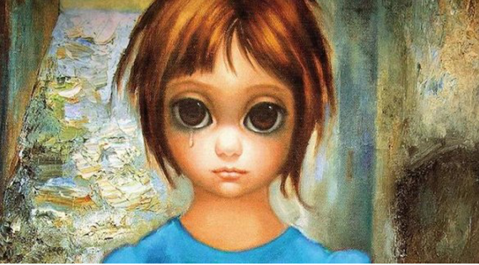 painting of girl with big eyes